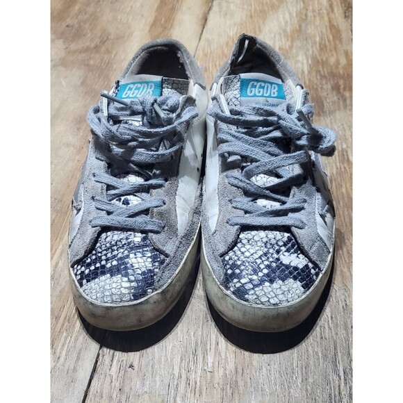 Golden Goose GGDB Superstar Lace Up Python Toe Sneakers Shoes 37 - Picture 1 of 15